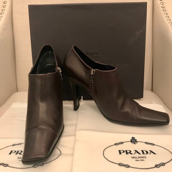 Prada Leather Ankle Boots - Picture 1 of 4